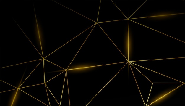 Hero background with golden geometric lines